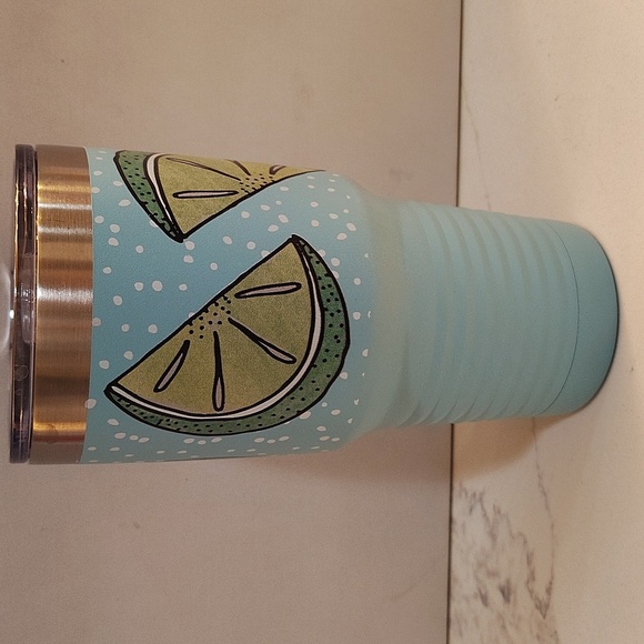 POLAR CAMEL 32 oz Double Wall Insulated Tumbler Cup Lime Slices  Theme - Picture 1 of 5